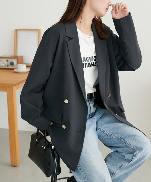 Discoat ジャケット テーラードジャケット 「WEB限定」金ボタンWテーラージャケット レディース - 画像 (3)