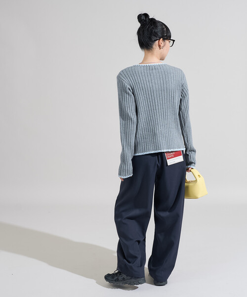 FREAK'S STORE カーディガン 配色ステッチ コンパクトカーディガン/リブニット レディース - 画像 (7)