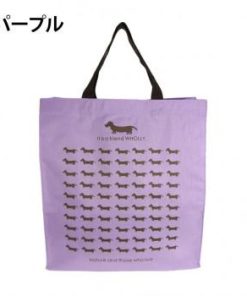 優美社　3L13-01　WHOLLY （ウォーリー） プリント角型手提げ大  パープル