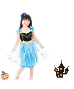 Disney メール便 送料無料 パーティー ハロウィン 子供 キッズ コスプレ 女の子 衣装 アナ風 プリンセス ディズニー 80 90 100 110 120 130 〒