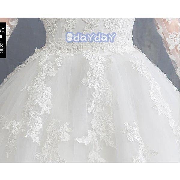 ウェディングドレス 結婚式 花嫁プリンセスドレス白ドレスロングドレス披露宴 - 画像 (8)