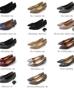 AmiAmi 走れるパンプス パンプス 黒 レディース 痛くない ヒール ローヒール ポインテッドトゥ スエード