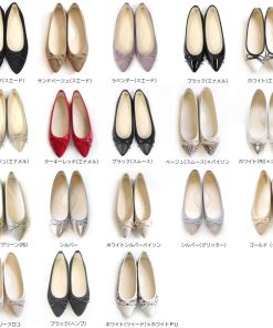 AmiAmi バレエシューズ パンプス ポインテッドトゥ フラットシューズ レディース ローヒール 低反発 リボン ki5