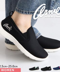 Arnie Arnold Palmer アーニーアーノルドパーマー スリッポン レディース 黒  通学 ジム シューズ スポーツ シンプル 0932