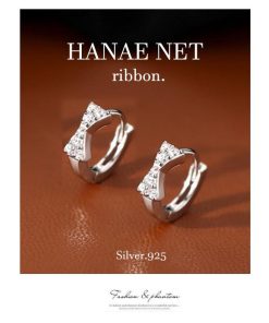 フープピアス レディース アレルギー対応 シルバー925 クラリスピアス 小さい リボン つけっぱなし