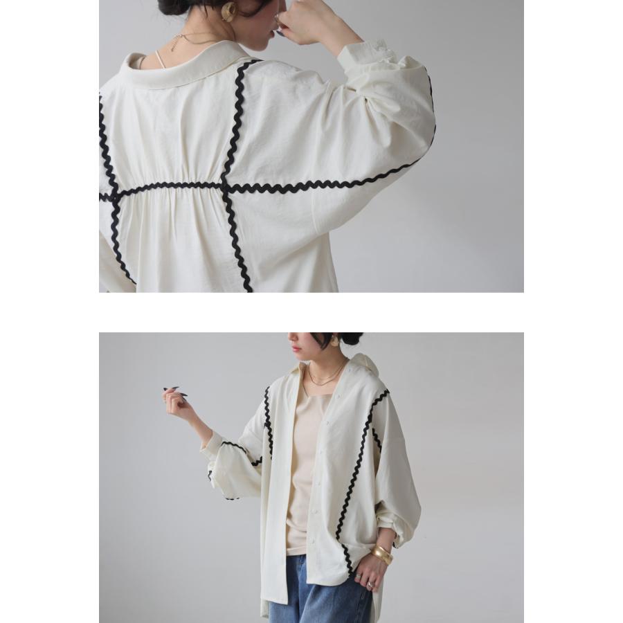 antiqua テープシャツ シャツ レディース トップス 長袖 送料無料・500ptメール便可 - 画像 (7)