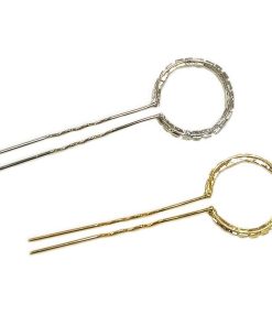 女物　花しおり　簪 　-リング/ゴールド・シルバー‐　[ 1402-1547 ]　クリックポストOK  髪飾り ヘアーアクセサリー 着物 女性 レディース かんざし