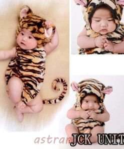 最安値挑戦 ベビー服 新生児 クマ 着ぐるみ コスチューム 赤ちゃん ベビー用品 写真撮影用 子供服 トラちゃん 仮装 誕生記念 アニマル衣装