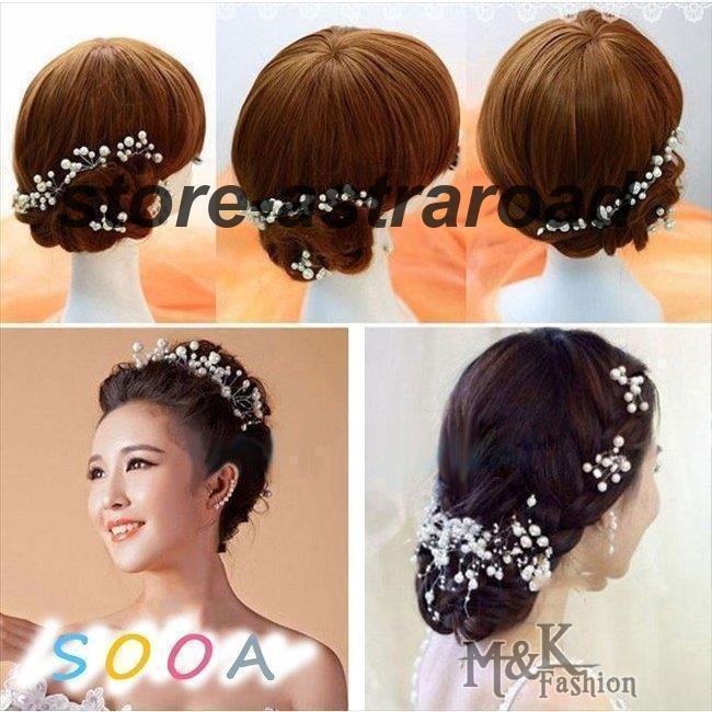 3個セット ヘッドドレス ヘアアクセサリー 髪飾り 和服 和装 成人式 髪留め 花 ホワイト パール ヘアピン アレンジ - 画像 (5)