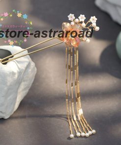 かんざし ジュエリー 花 フラワー アクセサリー レディース 女性用 和装小物 簪 髪飾り ビジュー パール 中華風髪飾り 漢服小物 Uピン 使いやすい おしゃれ