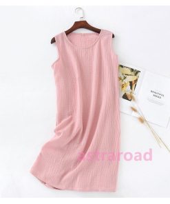 ガーゼパジャマ レディース パジャマ ガーゼ 部屋着 ワンピース ルームウェア ネグリジェ お風呂 綿100% コットン ルームワンピース 膝丈 ノースリーブワンピ