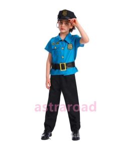 警察官 衣装 子供 キッズ コスチューム 仮装 5点セット 男の子 女の子 警察ごっこ 制服 お巡りさん 手錠 帽子 イベント 保育園