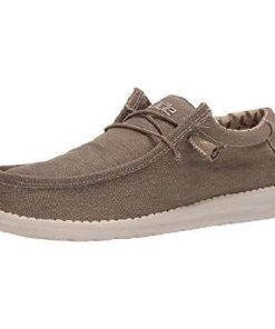 Hey Dudeメンズウォーリーストレッチ|メンズローファー|メンズスリップオンシューズ|快適で軽量, タバコ(Tobacco), 9