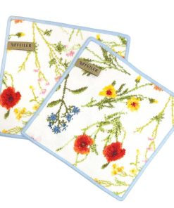 feiler 【限定再入荷】フェイラー ハンカチ タオル ブランド ギフト レディース 退職 お礼の品 プレゼント 25X25cm フラワー メドゥ FEILER 【30cmサイズもあります。】