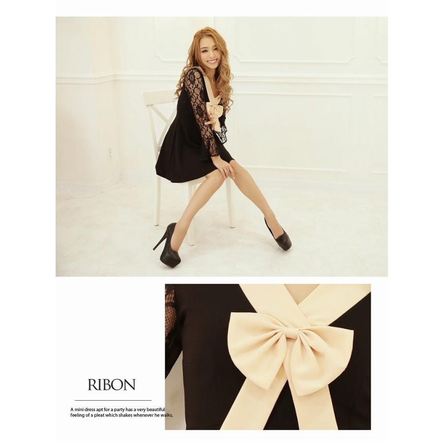 Ryuyu キャバ ドレス キャバドレス キャバクラ キャバワンピース パーティードレス RyuyuChick ベルスリーブ フレアー プチプラ キャバ嬢 - 画像 (5)