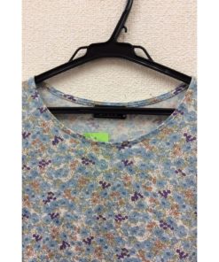 Merci Grace　七分袖カットソー 水色＆ベージュ色＆オフホワイト色小花柄