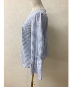 ケティ (ketty)　薄ブルーストライプ プルオーバー ブラウス サイズ2