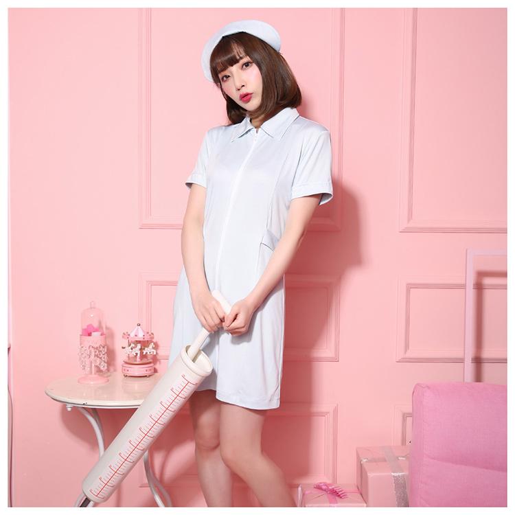 Brightlele ハロウィン コスプレ 仮装 ナース ナース服 制服 ハロウィンコスプレ 大人 女性 可愛い セクシー レディース 衣装 コスチューム ハロウィン仮装 FKR - 画像 (3)