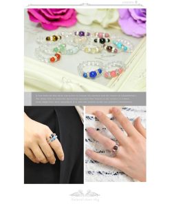 パワーストーン リング メンズ レディース 指輪 選べる14種類 ロンデル 幸運 癒し 天然石 メール便送料無料