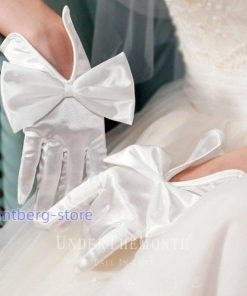 グロープ 蝶結び 手袋 パーティー 発表会 ウェディンググロープ ブライダグローブ アクセサリー 可愛い 結婚式 二次会 ガーデンウエディング glove102