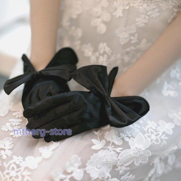 グロープ 蝶結び 手袋 パーティー 発表会 ウェディンググロープ ブライダグローブ アクセサリー 可愛い 結婚式 二次会 ガーデンウエディング glove102 - 画像 (6)