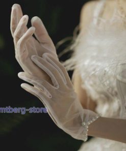 グロープ パール 手袋 パーティー 発表会 ウェディンググロープ ブライダグローブ アクセサリー 可愛い 結婚式 二次会 ガーデンウエディング glove106