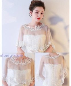 ボレロ レース かわいいレース ジャケット 結婚式 ブライダル 飾り物 二次会 フォーマル パーティ レディース アウター パーティードレスpj1881