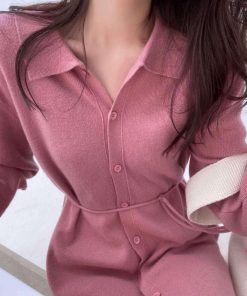 ロング丈ニットワンピースレディース 大人 ニット ワンピース マタニティ 長袖 体型カバー ゆったり 可愛い かわいい おしゃれ 綺麗