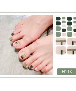 7種類☆グリーンカラーフットネイルシール