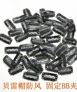 1元2本のBBクリップかつら隠しバング接髪シート固定ベレー帽PP小留め具