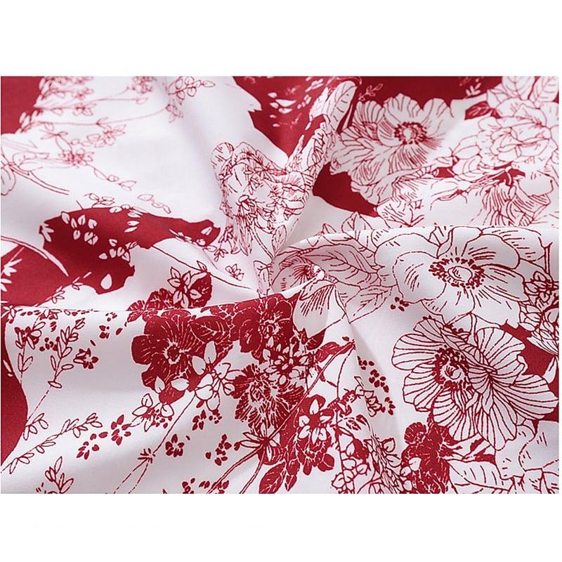 2color トップス 長袖シャツ 男女兼用 メンズ プリント レッド ブラック - 画像 (9)