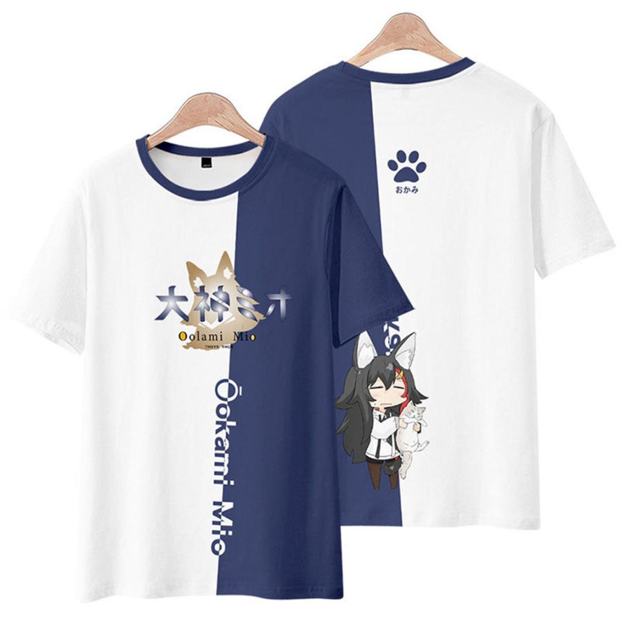 Vtuber Hololive ホロライブ 大神ミオ Tシャツ 男女兼用 服 可愛い アニメ コスチューム 子供服 コスプレ グッズ - 画像 (2)