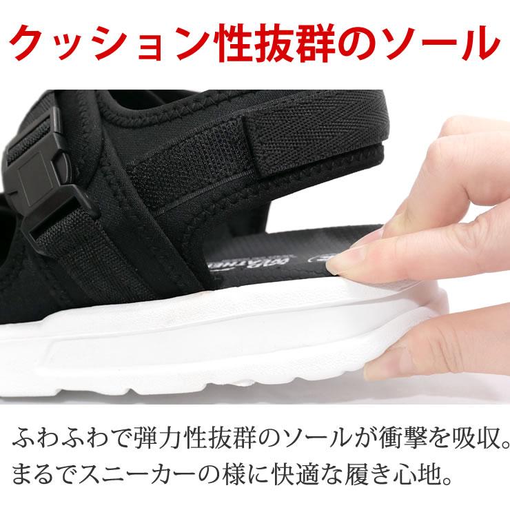 LAD WEATHER サンダル メンズ レディース 4cmの厚底ソールで衝撃吸収 足長 歩きやすい さんだる スポーツサンダル おしゃれ 人気 つっかけ ビーチサンダル スポーツさんだる - 画像 (5)