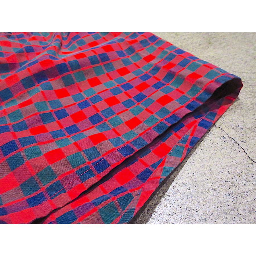 ビンテージ50's●PENNEY'Sチェックスイムショーツsize M●250823m6-m-swimペニーズ水着海パンスイムショーツメンズ古着 - 画像 (3)