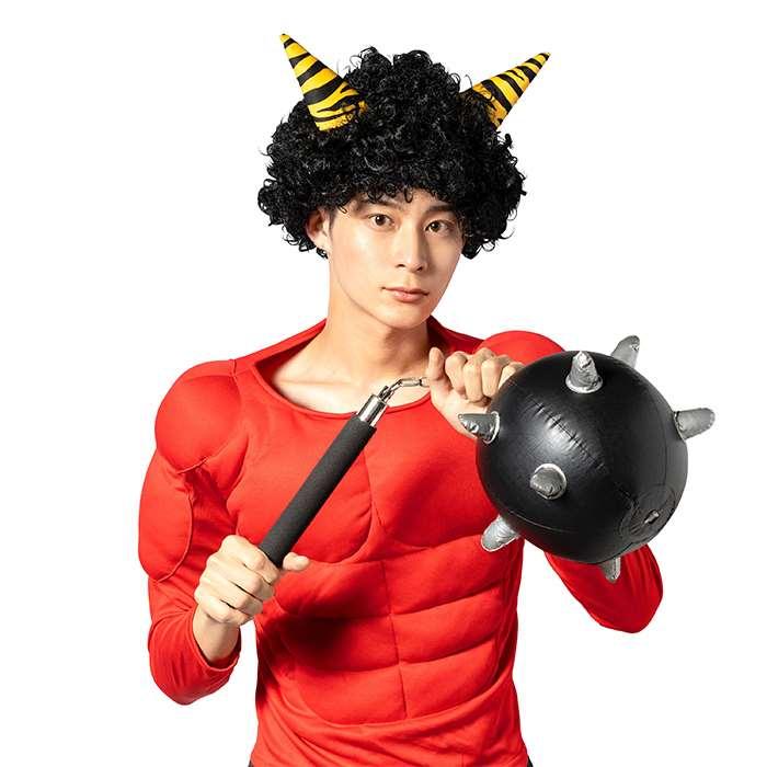 即日出荷 とげとげボールチェーンハンマー コスプレグッズ 小物 小道具 節分 豆まき クリアストーン 4560320908289 - 画像 (2)