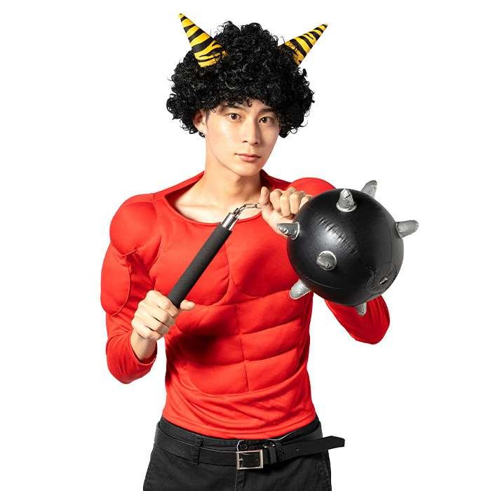 即日出荷 とげとげボールチェーンハンマー コスプレグッズ 小物 小道具 節分 豆まき クリアストーン 4560320908289 - 画像 (4)