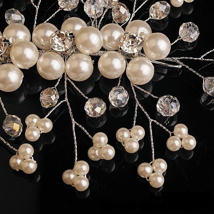 ヘアアクセサリー パール ボンネ 2色 ヘッドドレス ヘアーアクセサリー ウェディング ウエディング パーティー 小物 花嫁 結婚式 挙式 披露宴 二次会 お呼ばれ - 画像 (5)