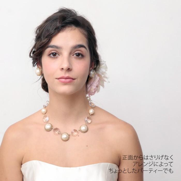 Hiila ブライダル ヘッドドレス ウェディング 花 ホワイト ダリア ピンク ラナンキュラス ポンポンマム コサージュ hiila イーラ - 画像 (5)