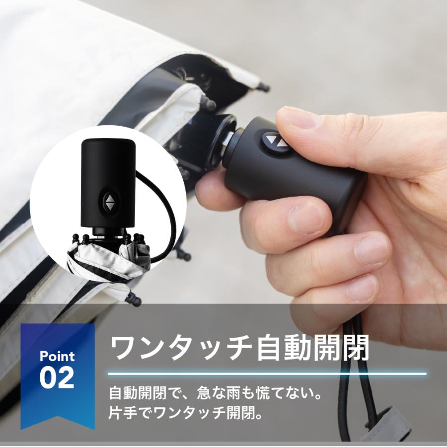 tobest 日傘 メンズ 軽量 完全遮光 自動開閉 折りたたみ 晴雨兼用 UVカット99.9% 遮光率100% 男女兼用 折り畳み傘 - 画像 (8)