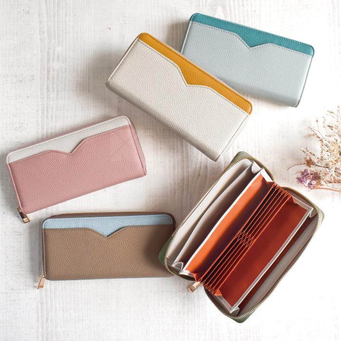 Elegante 公式 長財布 レディース 大容量 財布 スキミング防止 ラウンド 小銭入れ レシート コインスルー ギャルソン 30代 40代 50代 カード収納 じゃばら YH TJ - 画像 (7)