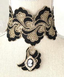 チョーカー レース レディース アンティーク調 パーティー ビクトリア調 ネックレス ゴールド系 アクセサリー バレエ衣装 舞台衣装 ステージ衣装 ダンス衣装 …