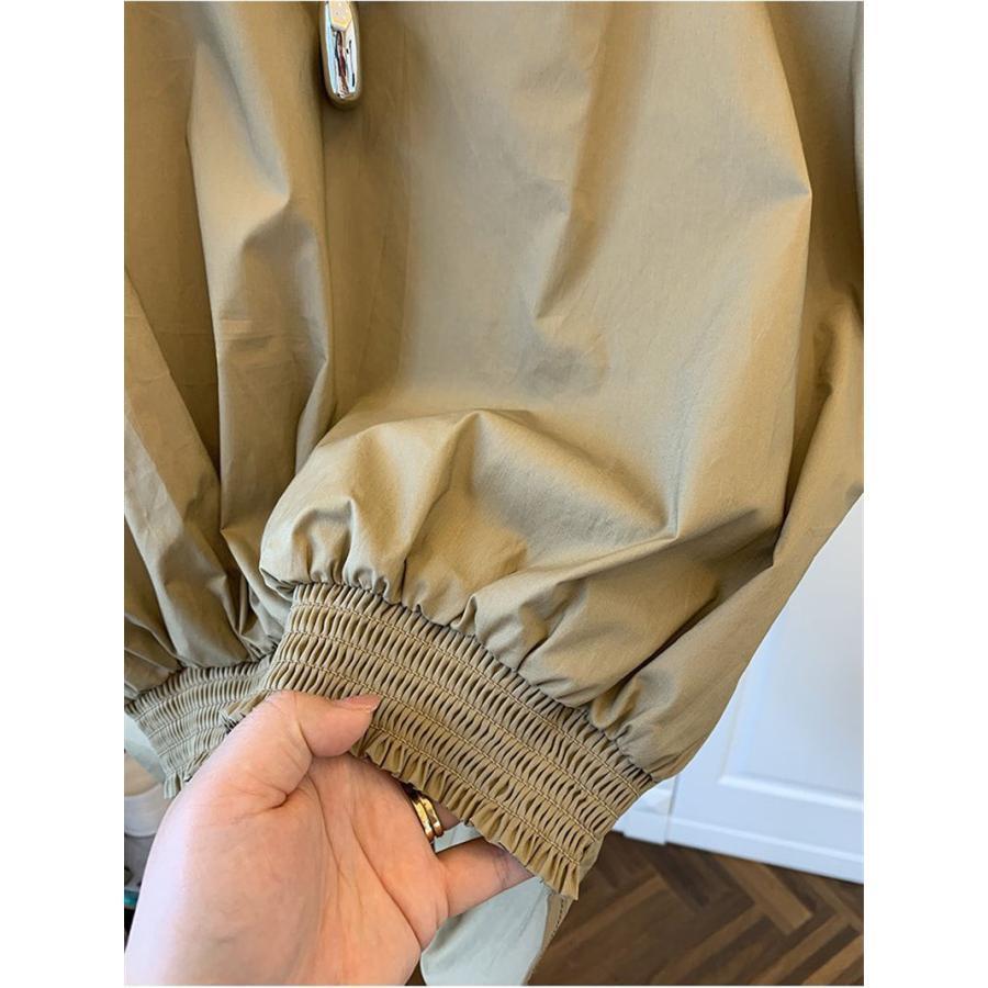 セール ブラウス 半袖 レディース シャツ トップス 切替 カットソー 重ね着 流行り 通勤 春夏 Tシャツ 柔らかい チュニック ふわっと - 画像 (7)