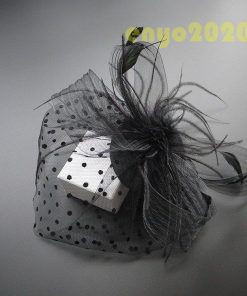 トーク帽 トークハット チュール カクテルハット 花 ヘッドドレス ウェディング 結婚式 パーティー 二次会 女子会 お呼ばれ カチューシャ フェザー 髪飾り