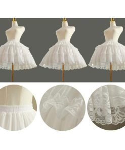 パニエ ロリータ ワイヤーあり 普段使い 2段パニエ ゴスロリ 45cm ソフトチュール Lolita ホワイト コスチューム ボリューム ゴムウエスト