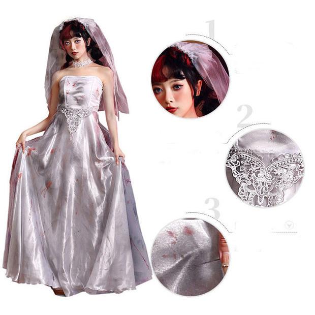 ハロウィン クール 魔女 魔法使い ウォッチ 吸血鬼 ヴァンパイア 短丈 ロング丈 ワンピース シャーマン 死神 m l 仮装 コスプレ衣装 - 画像 (2)