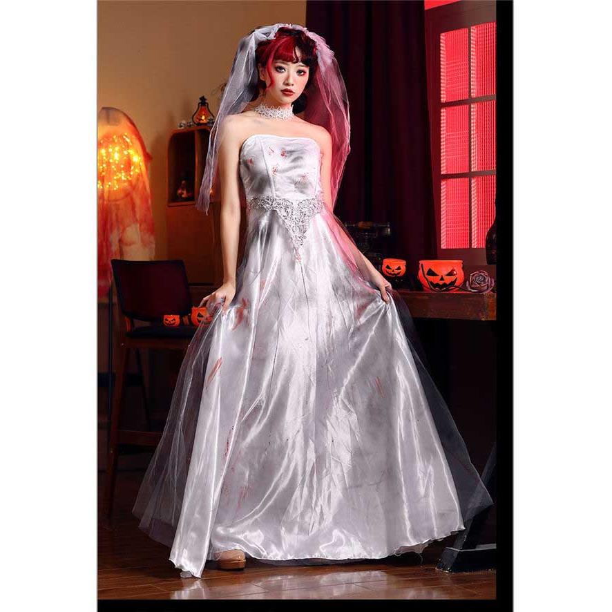 ハロウィン クール 魔女 魔法使い ウォッチ 吸血鬼 ヴァンパイア 短丈 ロング丈 ワンピース シャーマン 死神 m l 仮装 コスプレ衣装 - 画像 (3)