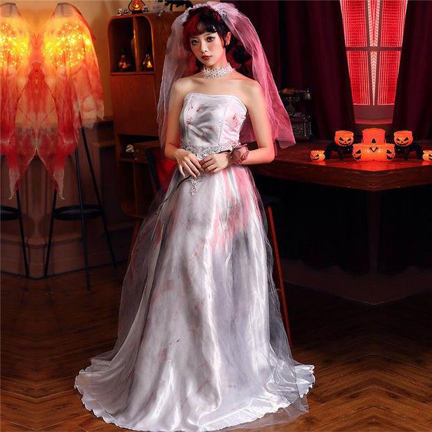 ハロウィン クール 魔女 魔法使い ウォッチ 吸血鬼 ヴァンパイア 短丈 ロング丈 ワンピース シャーマン 死神 m l 仮装 コスプレ衣装 - 画像 (5)