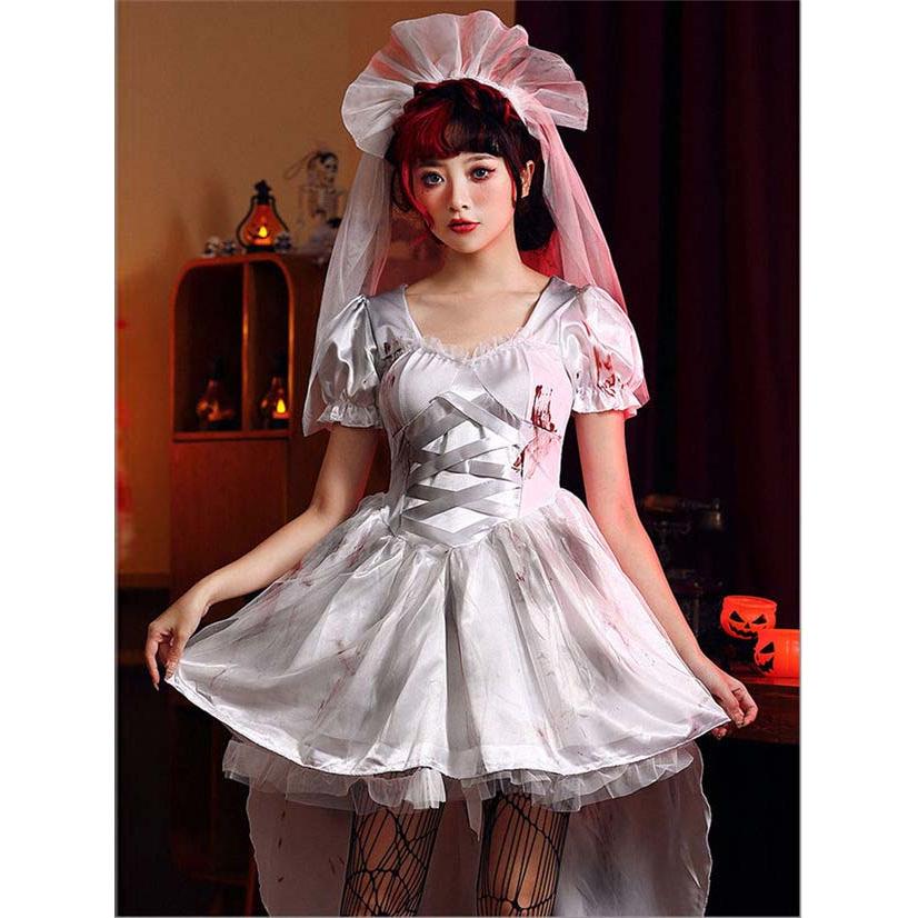 ハロウィン クール 魔女 魔法使い ウォッチ 吸血鬼 ヴァンパイア 短丈 ロング丈 ワンピース シャーマン 死神 m l 仮装 コスプレ衣装 - 画像 (7)