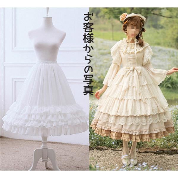 パニエ ロリータ ワイヤー有り 普段使い 70cm ゴスロリ ソフトチュール - 画像 (9)