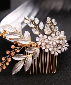 髪飾り ヘッドドレス ヘアアクセサリー ウェディング 和服 和装 卒業式 袴 袴セット 着物 小物 レース ヘッアクセ 髪留め フラワー ゴールド レッド コーム